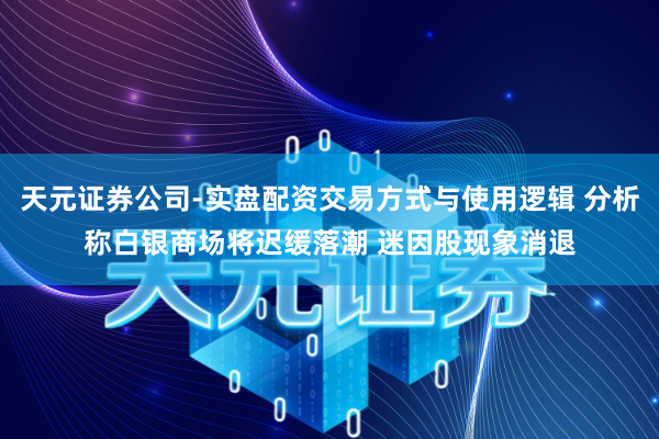 天元证券公司-实盘配资交易方式与使用逻辑 分析称白银商场将迟缓落潮 迷因股现象消退